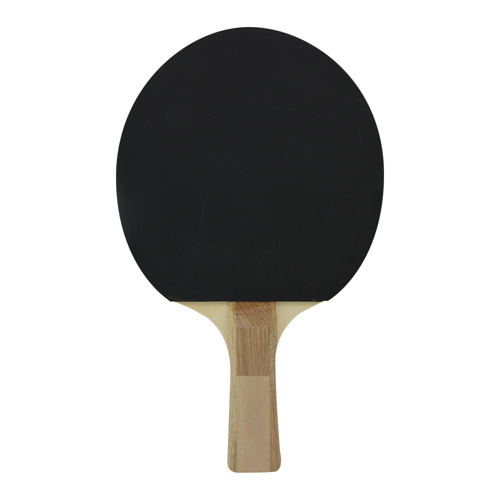 Juego de raquetas para ping pong Mango largo Terminado barnizado Lámina de 5 capas Superficie de hule suave ambas caras con  3 pelotas 