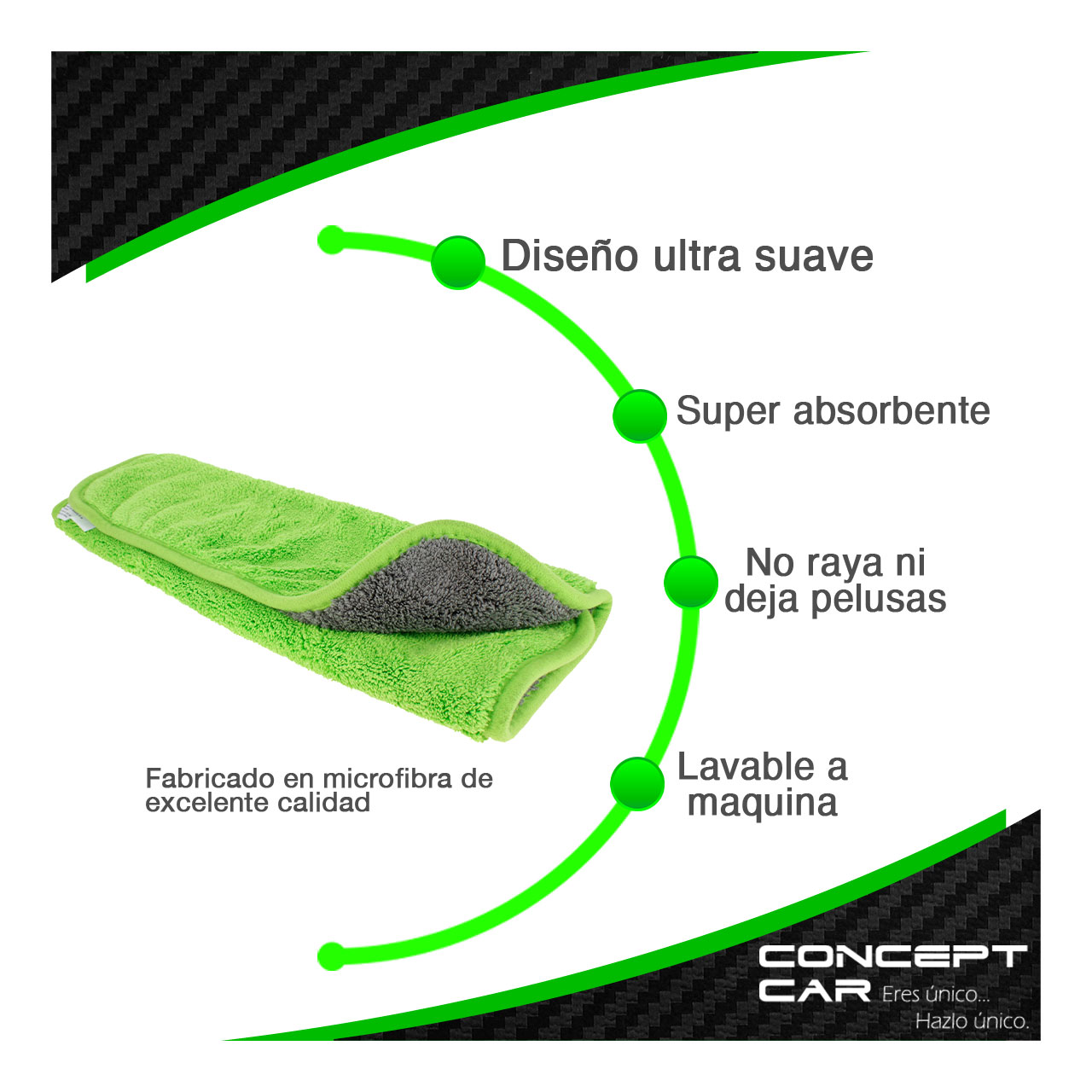 5 Toalla De Microfibra Premium Lavado Auto Camioneta