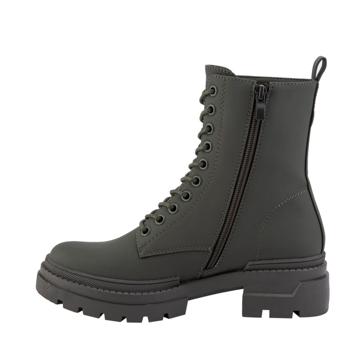 Botas militares Goodyear de nobuck color verde olivo, mod. 1087424