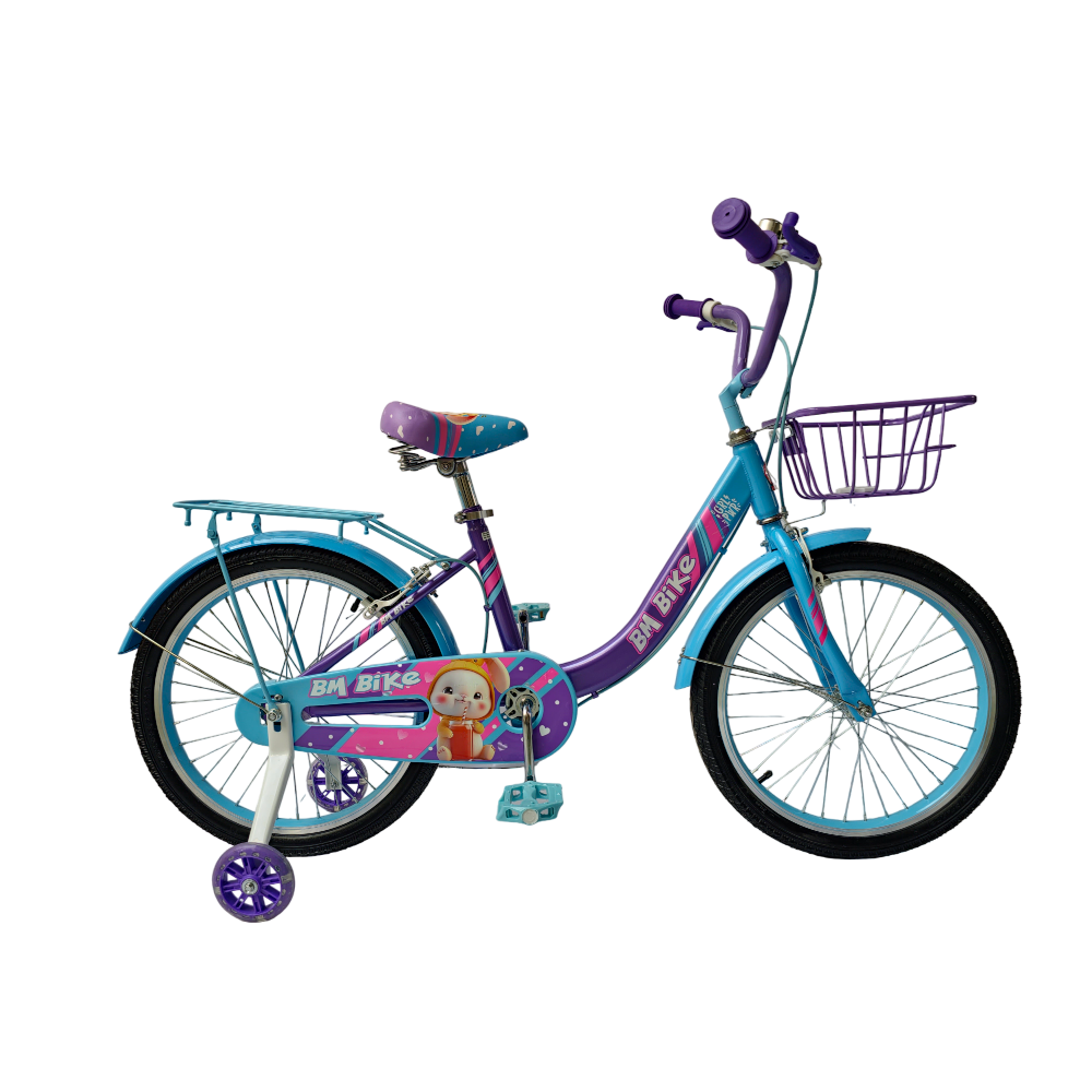  Bicicleta para niñas de 20 pulgadas, color morado satinado para  niños, bicicletas para niños, 2 BMX geniales (azul)