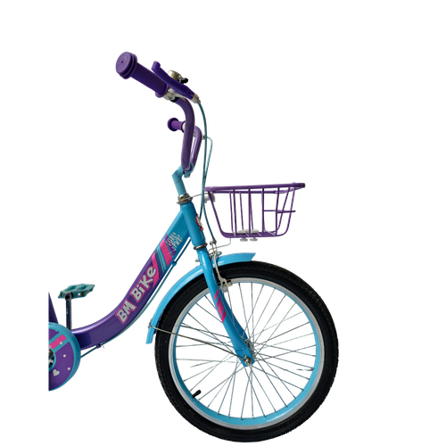  Bicicleta para niñas de 20 pulgadas, color morado satinado para  niños, bicicletas para niños, 2 BMX geniales (azul)