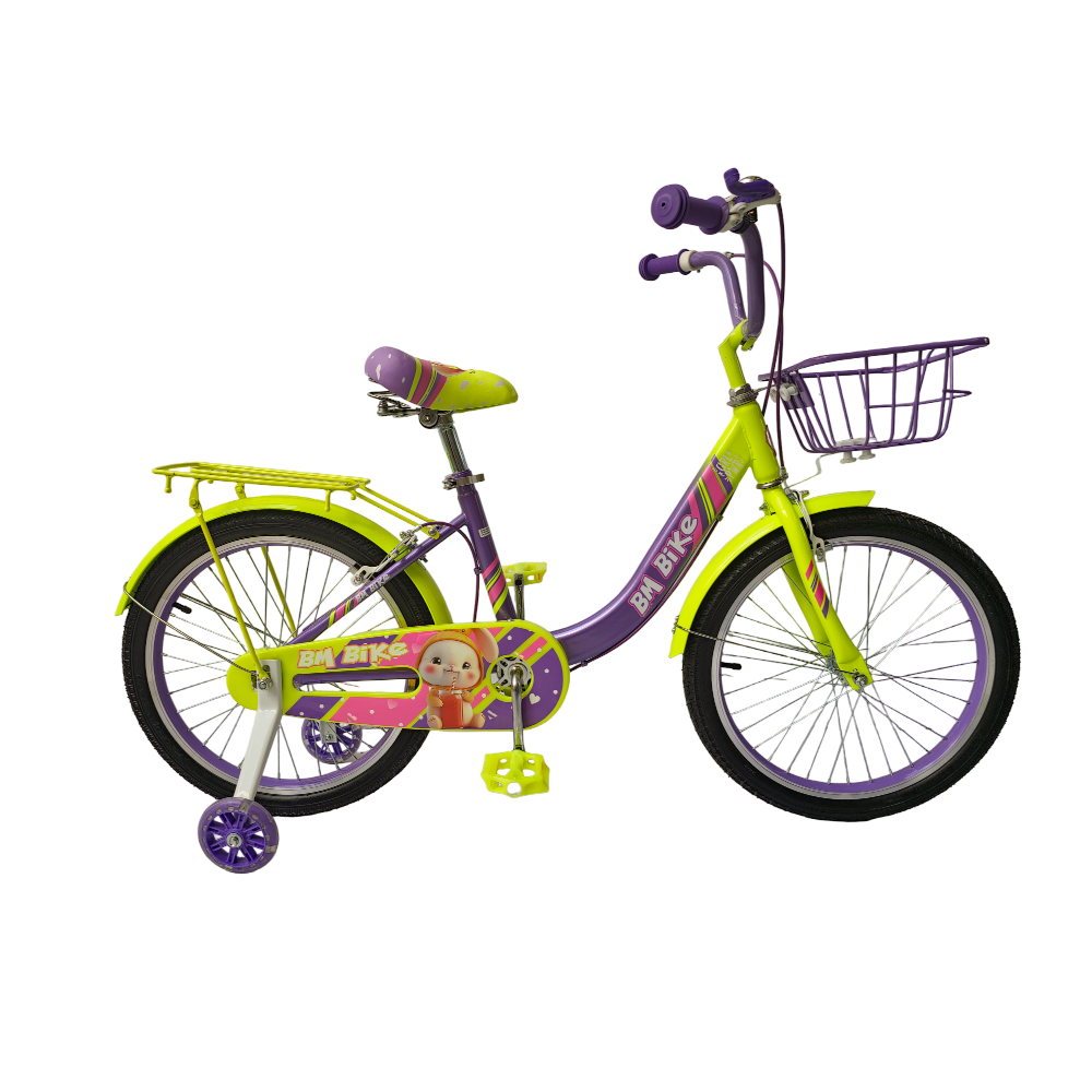 Bicicleta para Niña R-20 Morada-Verde Limon