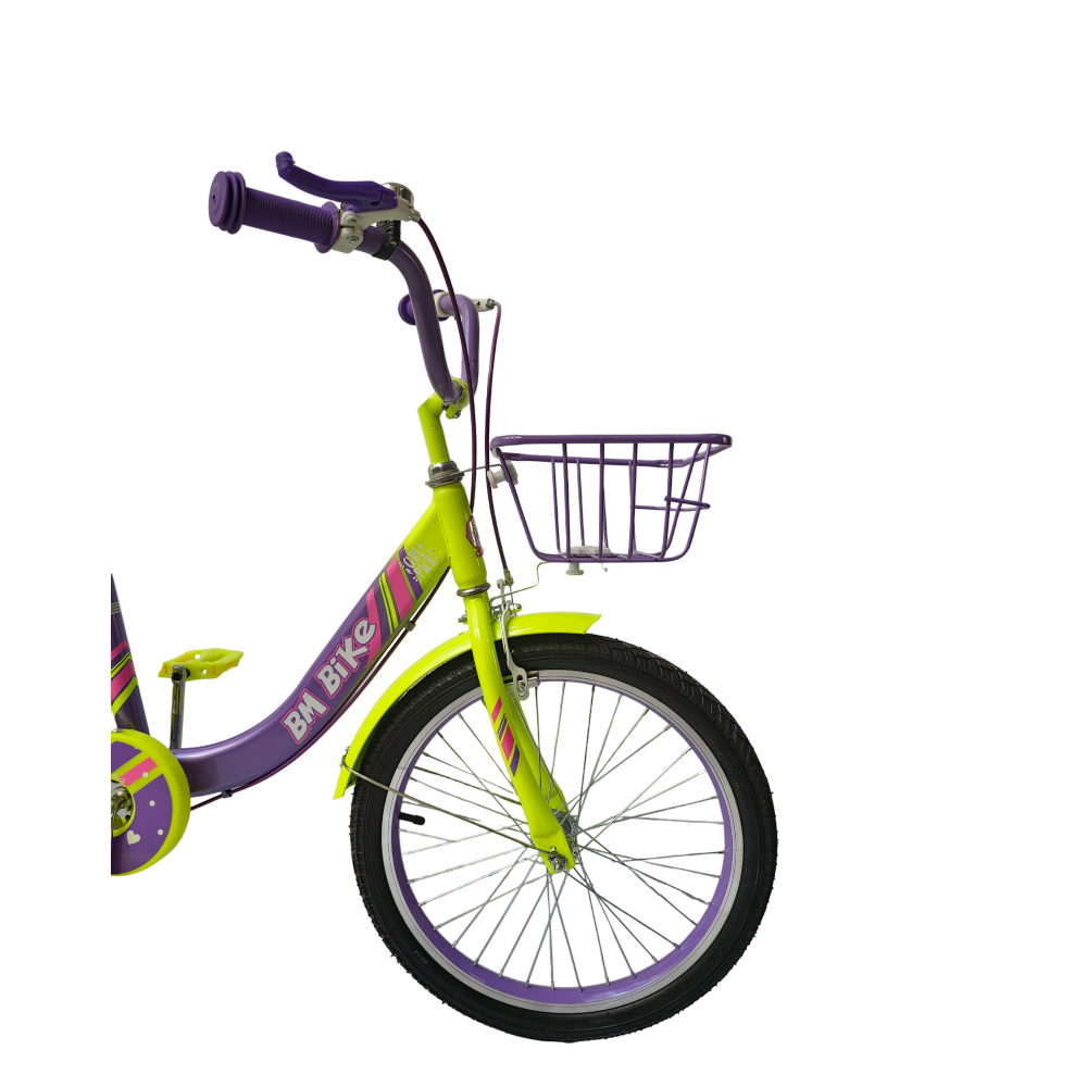 Bicicleta para Niña R-20 Morada-Verde Limon