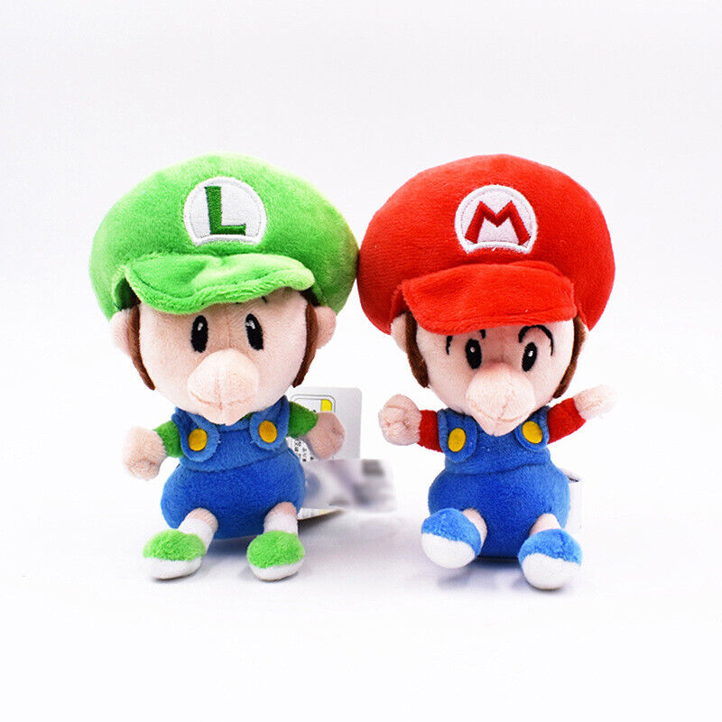 Peluche Bebé Mario Y Bebé Luigi Nintendo Mario Bros 20 Cm