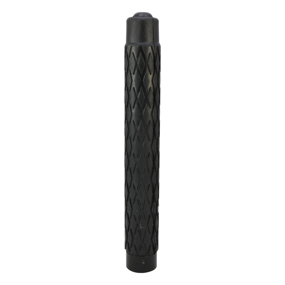 Baston de Acero 21 Pulgadas 525mm Mango forrado de hule en color negro Su mecanismo le permite con solo un impulso hacia el frente sale la barra de acero Ideal para protección personal