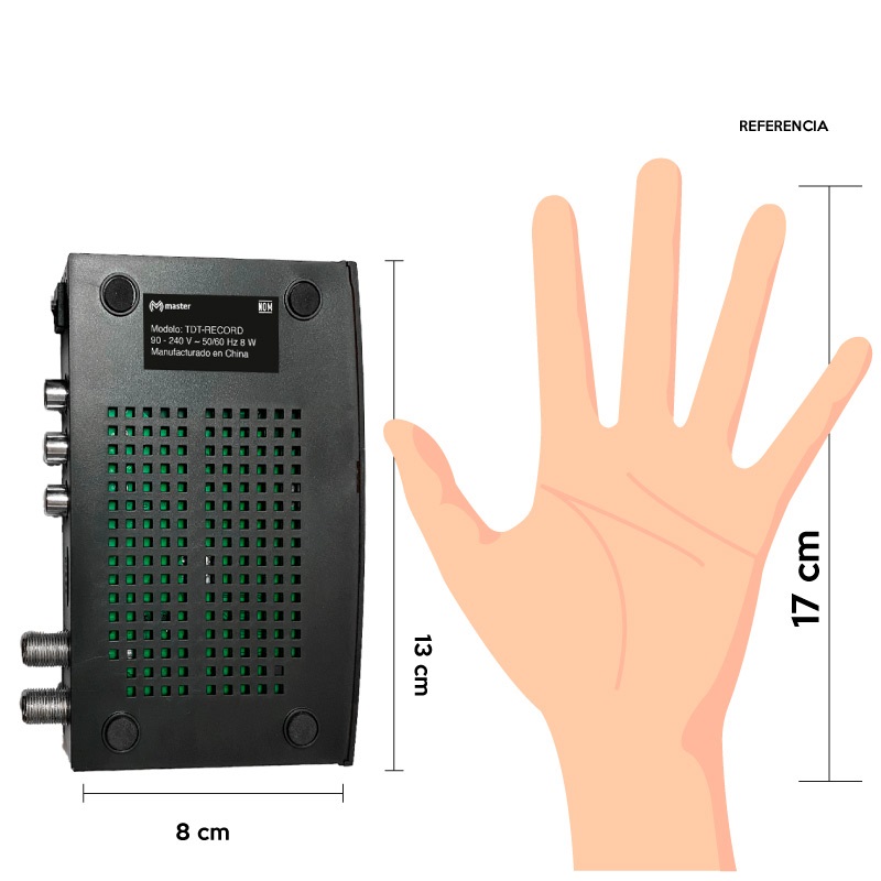 Caja con 20 Piezas en Presentación Individual de Convertidor y Decodificador de Señal de TV Digital a Analógica para TV Clasicas con Grabador de Programas Master TDT-RECORDX20