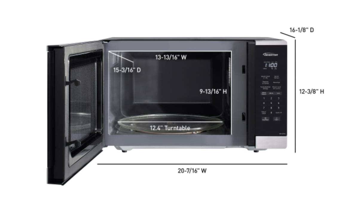 Panasonic Microondas con inverter 1.3 pies cuadrados 1200 watt NN-SC67NS