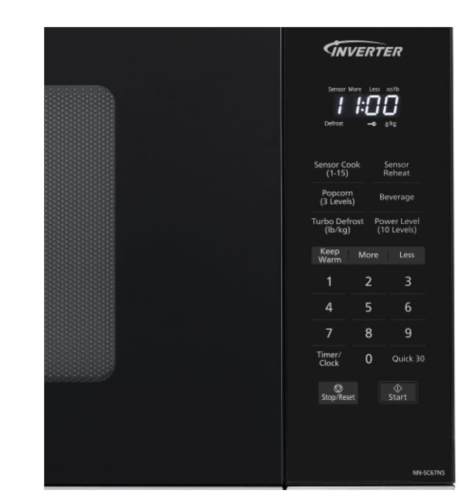 Panasonic Microondas con inverter 1.3 pies cuadrados 1200 watt NN-SC67NS