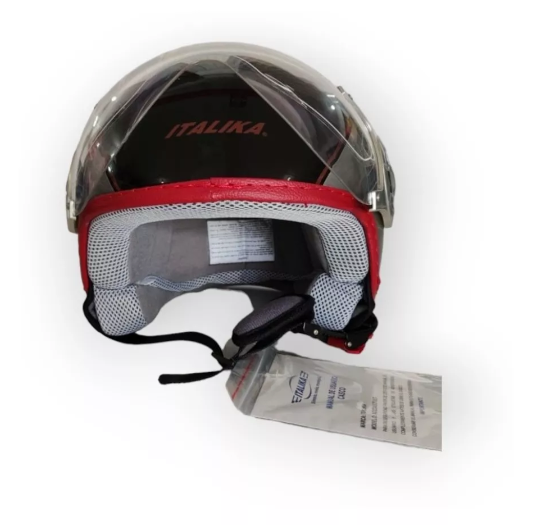 Casco Para Moto Italika Nuevo Modelo 3/4 2011 Mica Y Dot