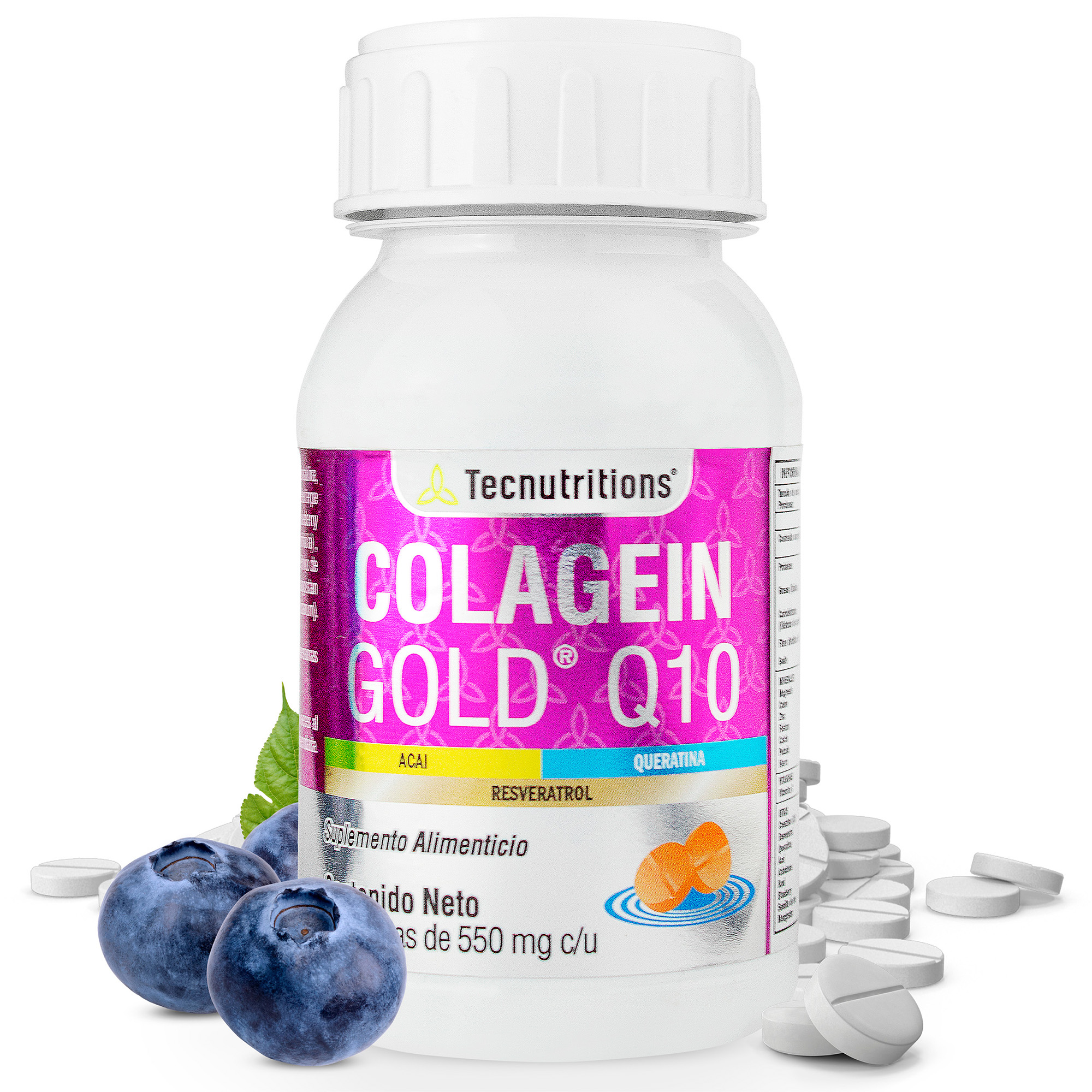 Suplemento Colágeno Hidrolizado, Resveratrol Y Q10 Tecnutritions®