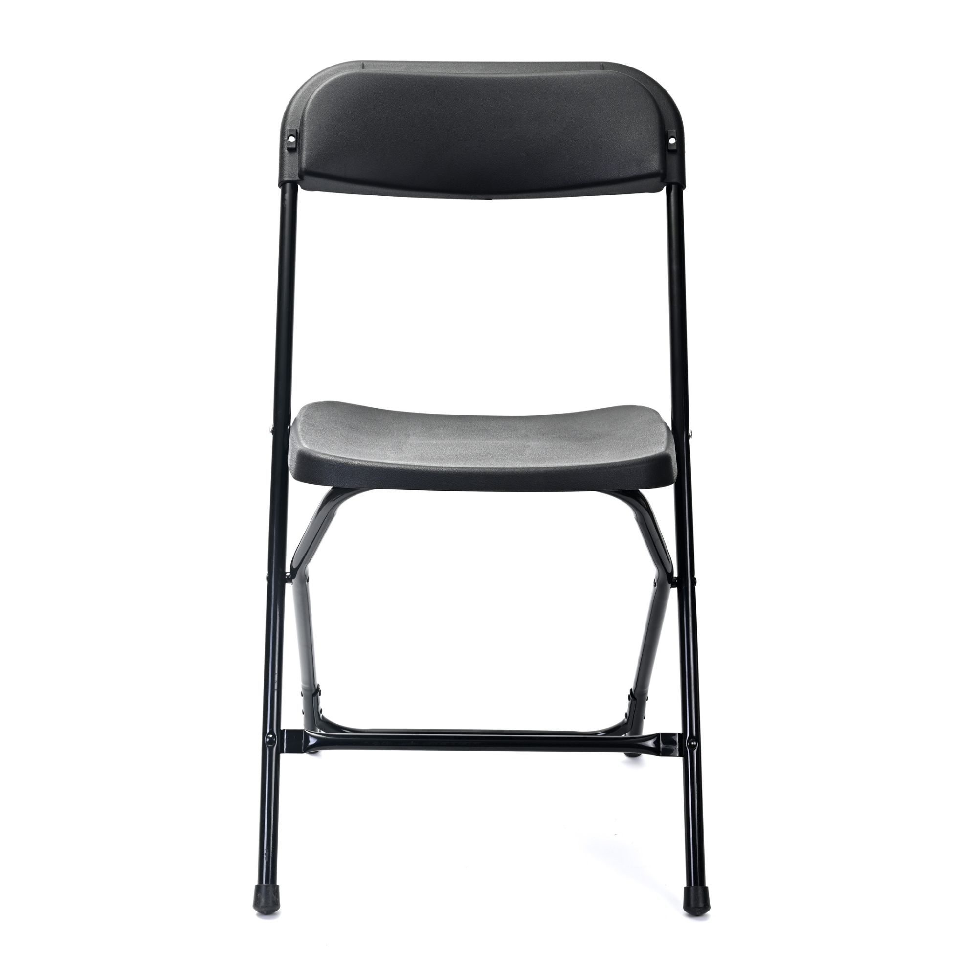 Silla Plegable De Plastico Set de 10Pz Reforzada Alta Densidad Resistente Color Negro