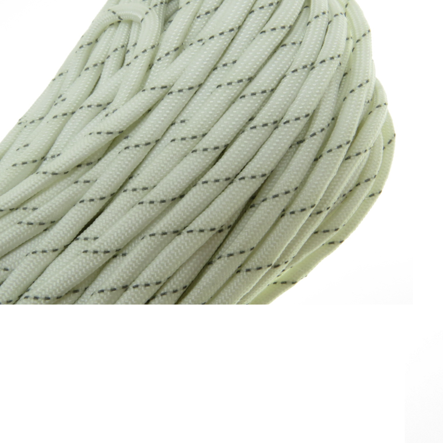Rg1083H Rollo Parachute Cord Paracord Blanco Reflejante