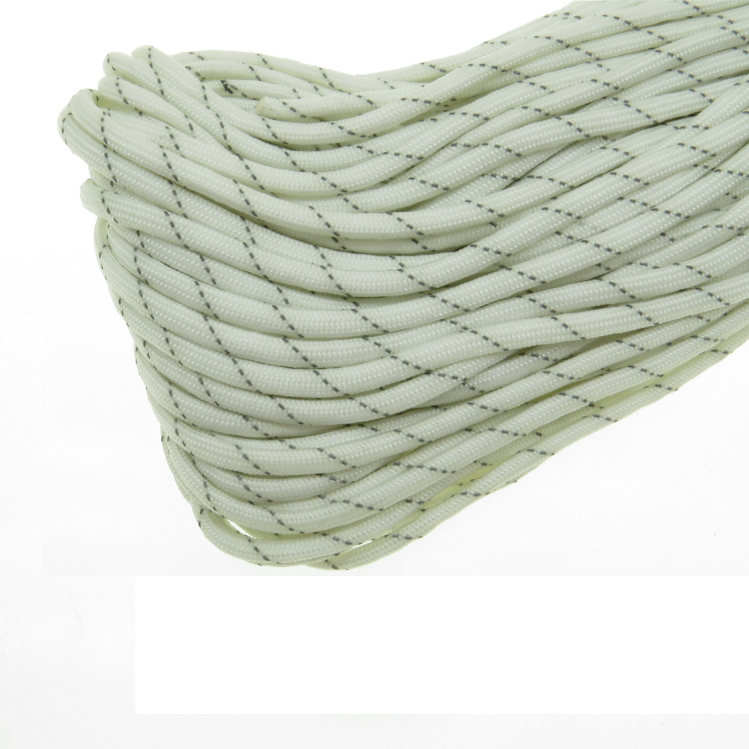 Rg1083H Rollo Parachute Cord Paracord Blanco Reflejante