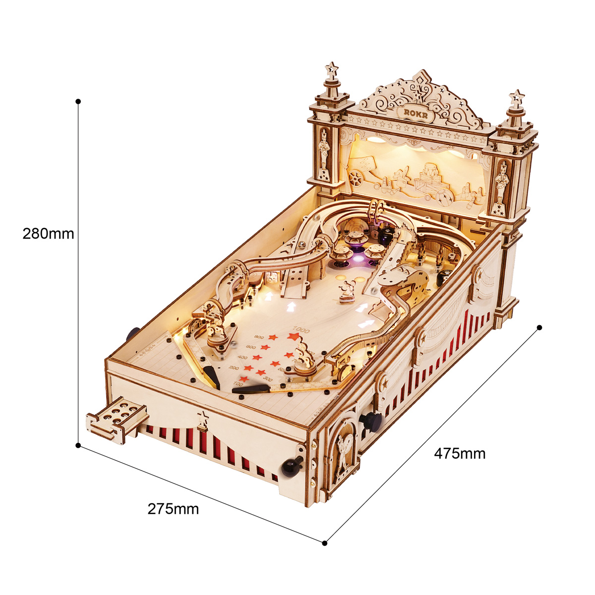 Pinball Machine Rompecabezas 3d Madera Bloques Robotime