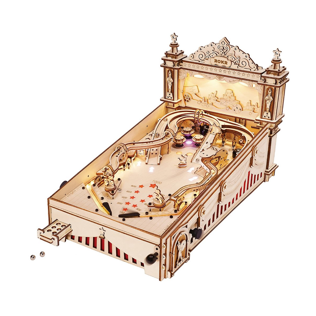 Pinball Machine Rompecabezas 3d Madera Bloques Robotime