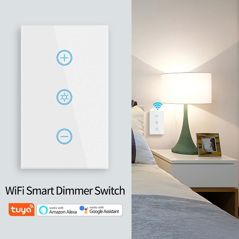 Interruptor Inteligente de Pared para Luces Dimmer con Control de Atenuacion de Luz Mediante su App es Compatible con Alexa y Google Home Master IOT-DIMMER