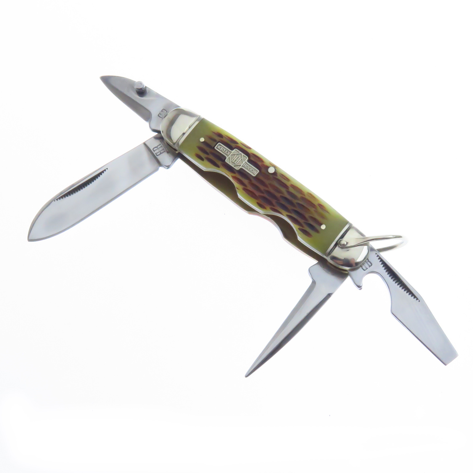 Rr533 Rough Rider Navaja Scout Multiusos Cachas De Hueso.