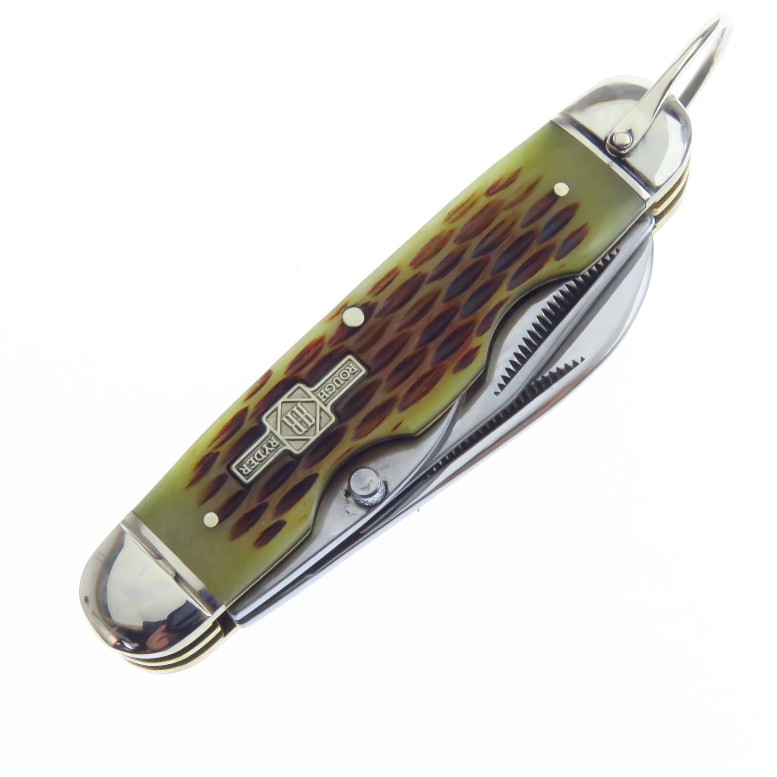 Rr533 Rough Rider Navaja Scout Multiusos Cachas De Hueso.