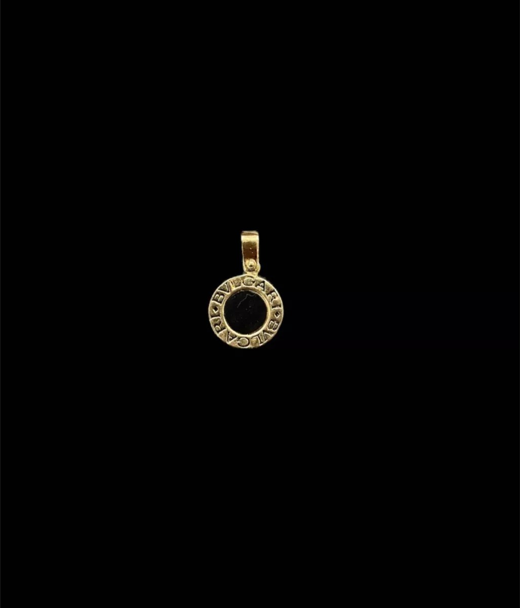 Dije Tipo Bulgari Fondo Negro Oro 14K+ Obsequio