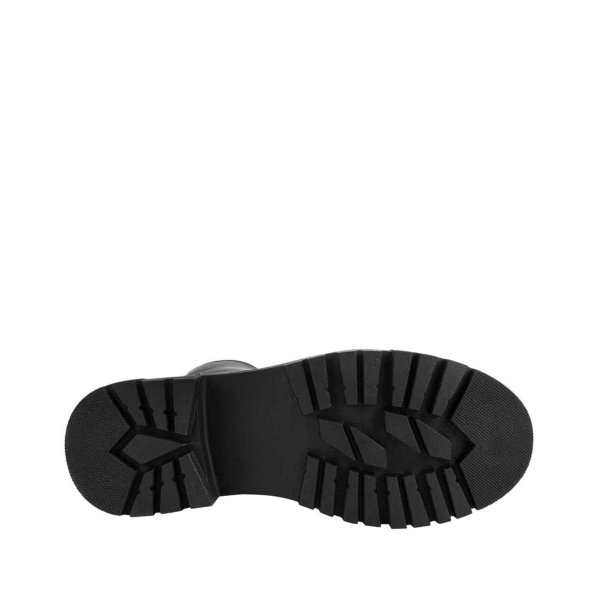 Bota militar negra marca Belinda Peregrin con pedrería y suela track, mod. 1086427