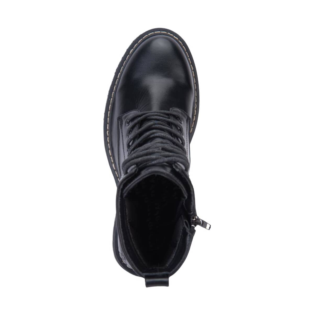 Bota militar negra marca Goodyear para mujer, con suela track, mod. 1087418