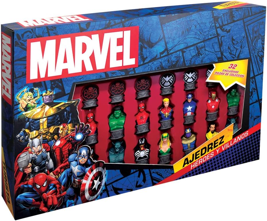 Ajedrez Marvel Héroes y Villanos 32 Piezas de Colección 