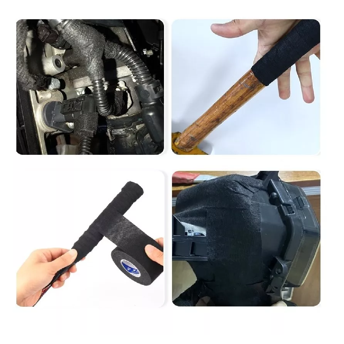 Set 2pcs 30m Cinta Aislar Tela Automotriz