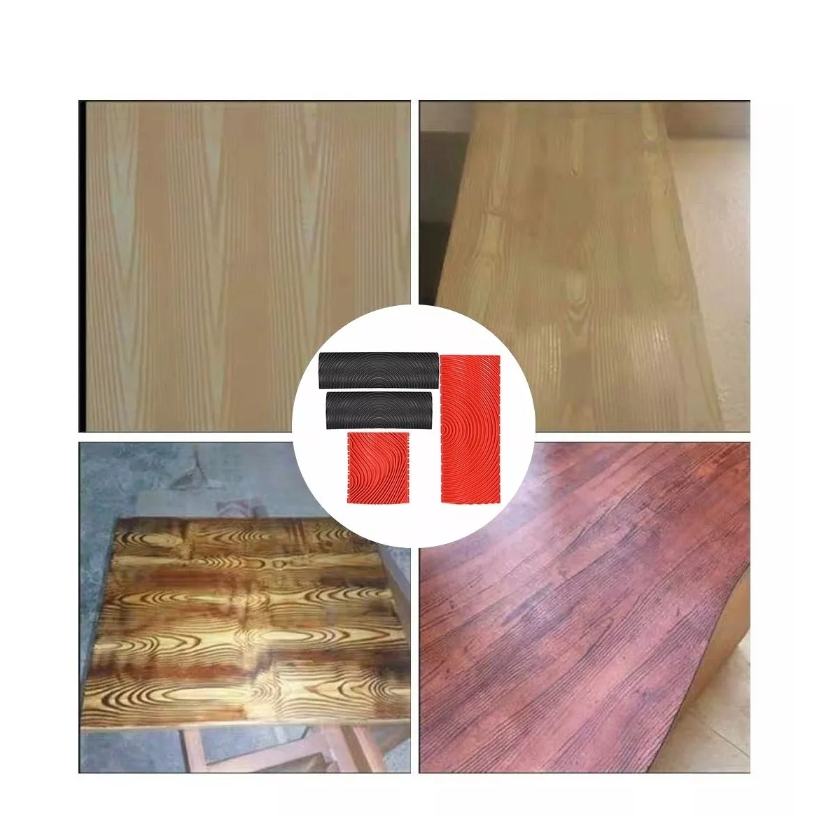 Veteador Para Pintar Con Acabado Imitación Madera Kit 4 Pzs