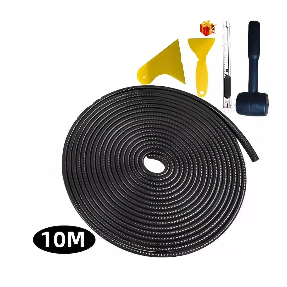 Set 10m Protector Borde Puerta Auto Sello Hule Moldura+herramie