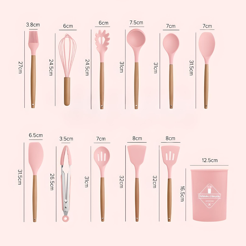 Utensilios Silicona De Cocina Espatulas Brochas Teker 12 Set