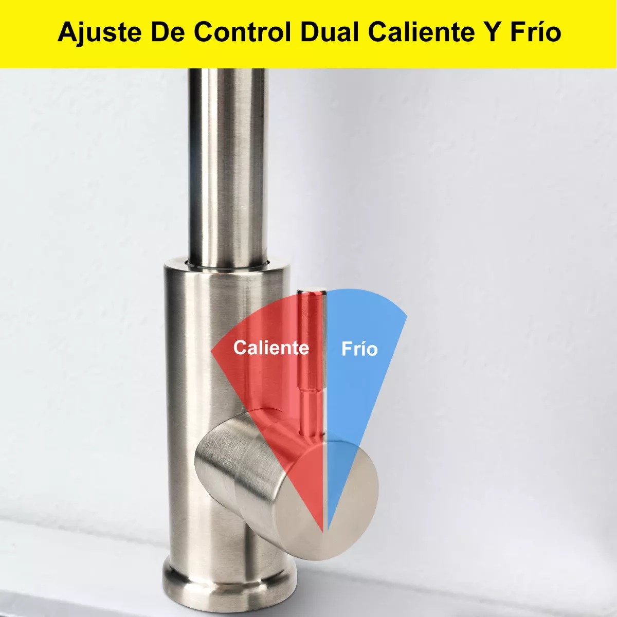 Grifo De Cocina De 360 Grados  Caliente Y Fría Acero Inoxidable 304