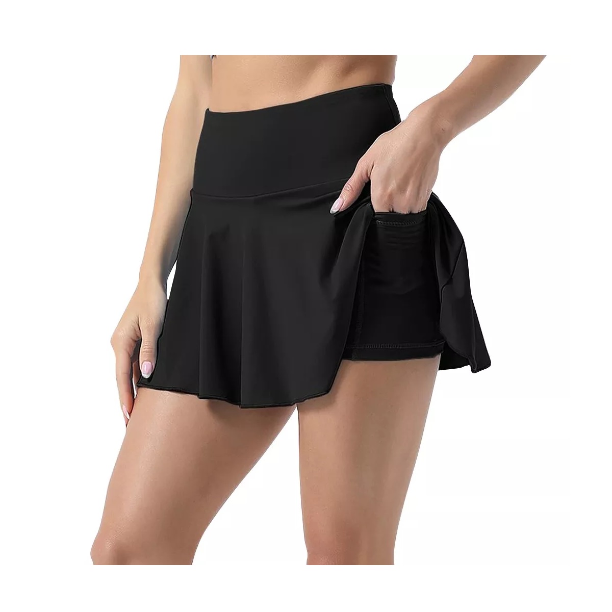 Falda De Tenis Deportiva De Yoga 2 Es 1 Pantalones Cortos Negro L