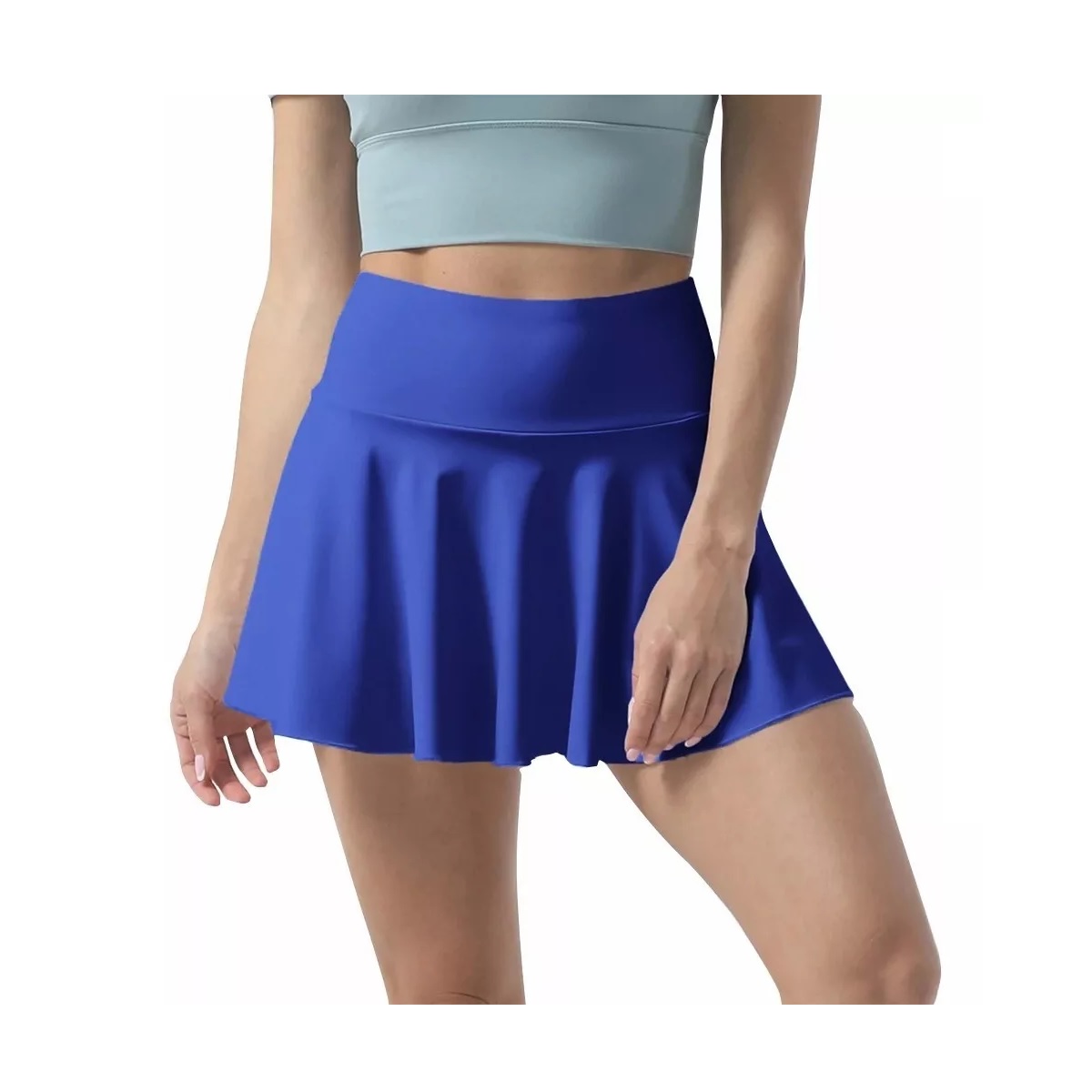 Falda De Tenis Deportiva De Yoga 2 Es 1 Pantalones Cortos Azul S