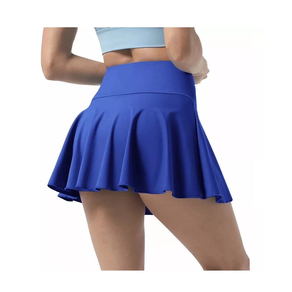 Falda De Tenis Deportiva De Yoga 2 Es 1 Pantalones Cortos Azul S
