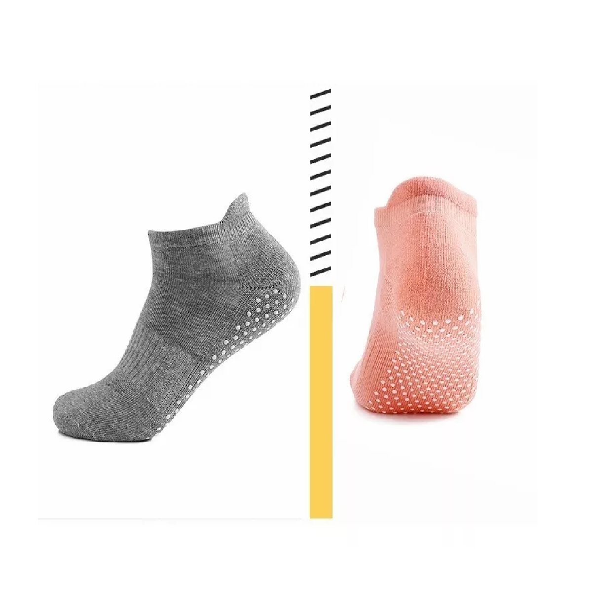 Juego Calcetines Para Yoga Pilates Con Base Antiderrapante 4 Pares