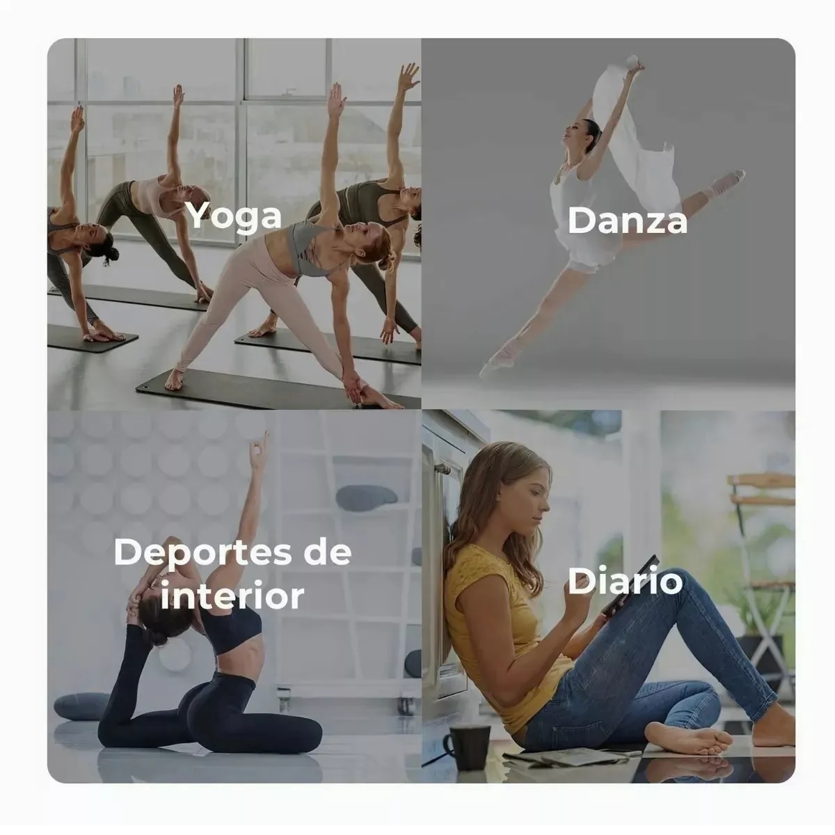 Juego Calcetines Para Yoga Pilates Con Base Antiderrapante 4 Pares