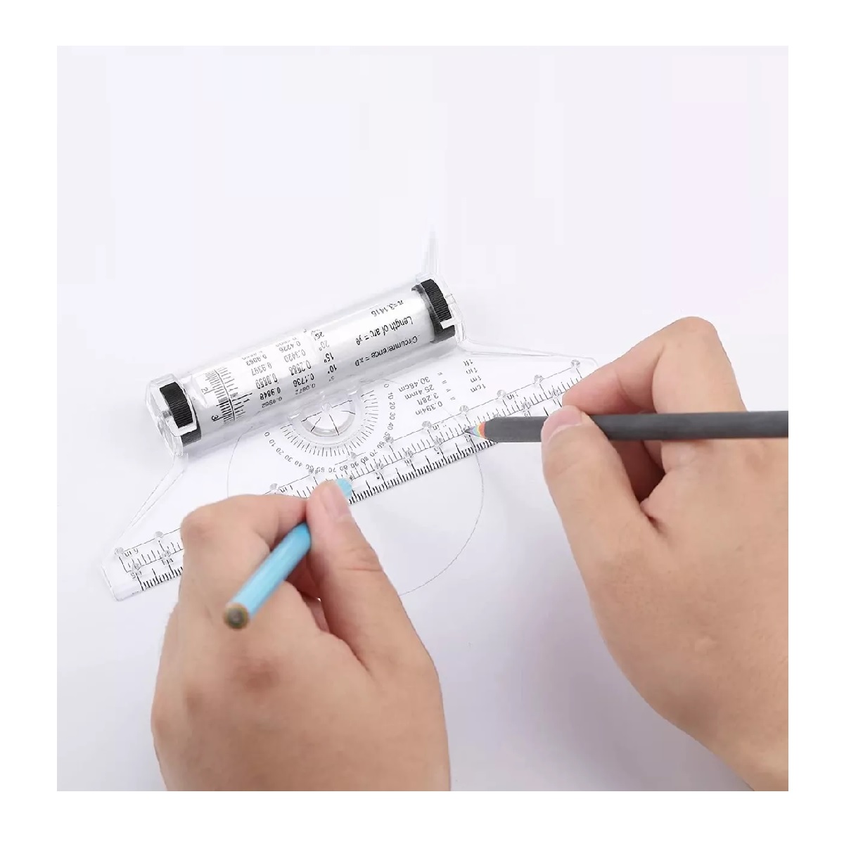 Multi Regla Rodante 15cm De Dibujo Rolling Roller Profesiona