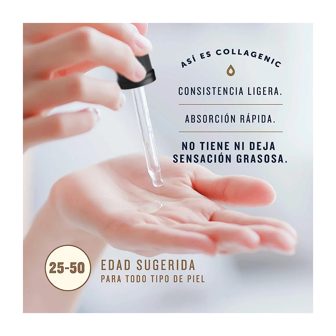 Serum Vitamina C con Colageno, Acido Hialuronico, Retinol, Vitamina E y Elastina Collagenic - Serum Facial Skincare Para Contorno de Ojos y Aclarante de Piel con 60% Más Contenido que Otros (50 ml)