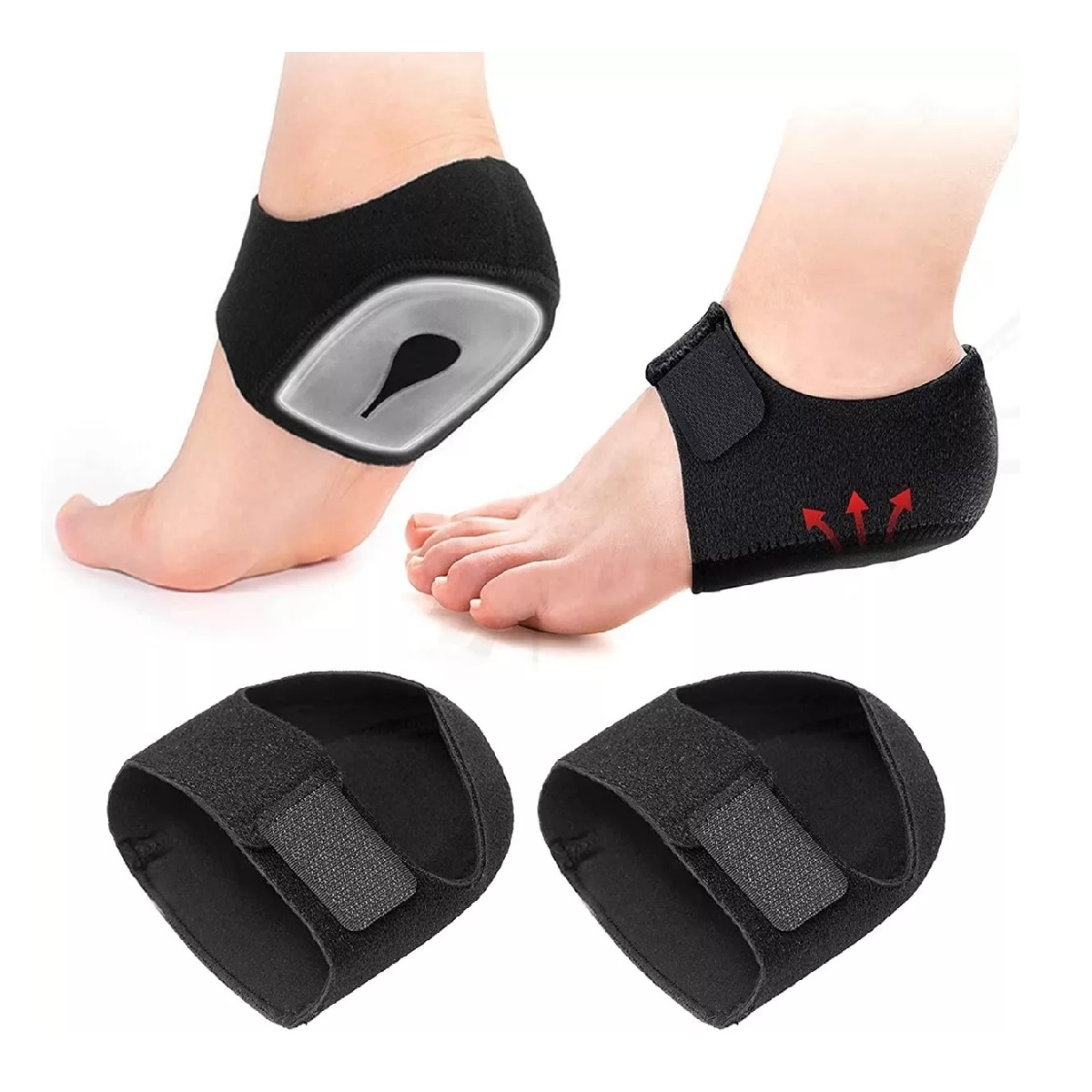 Par Plantilla Ortopedica Fascitis Protector Almohadilla Talón L