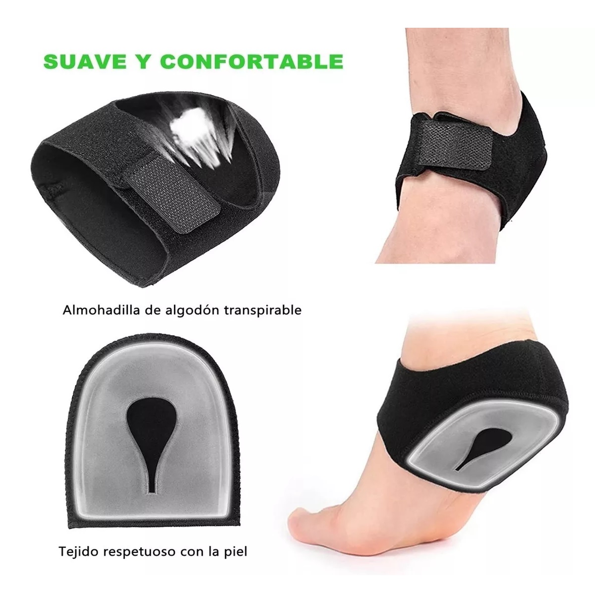 Par Plantilla Ortopedica Fascitis Protector Almohadilla Talón L