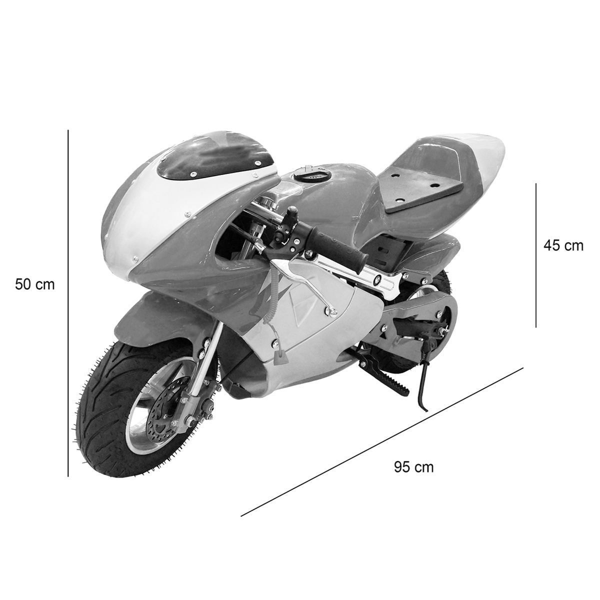 Moto Pocket Infantil Pb01 Negro