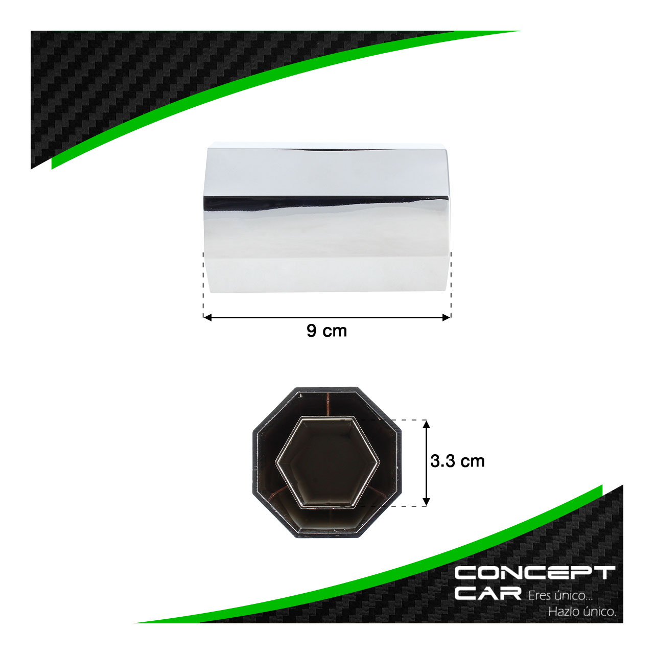 Capuchon Cubre Tuercas Cromado Liso Tornillo O Presion