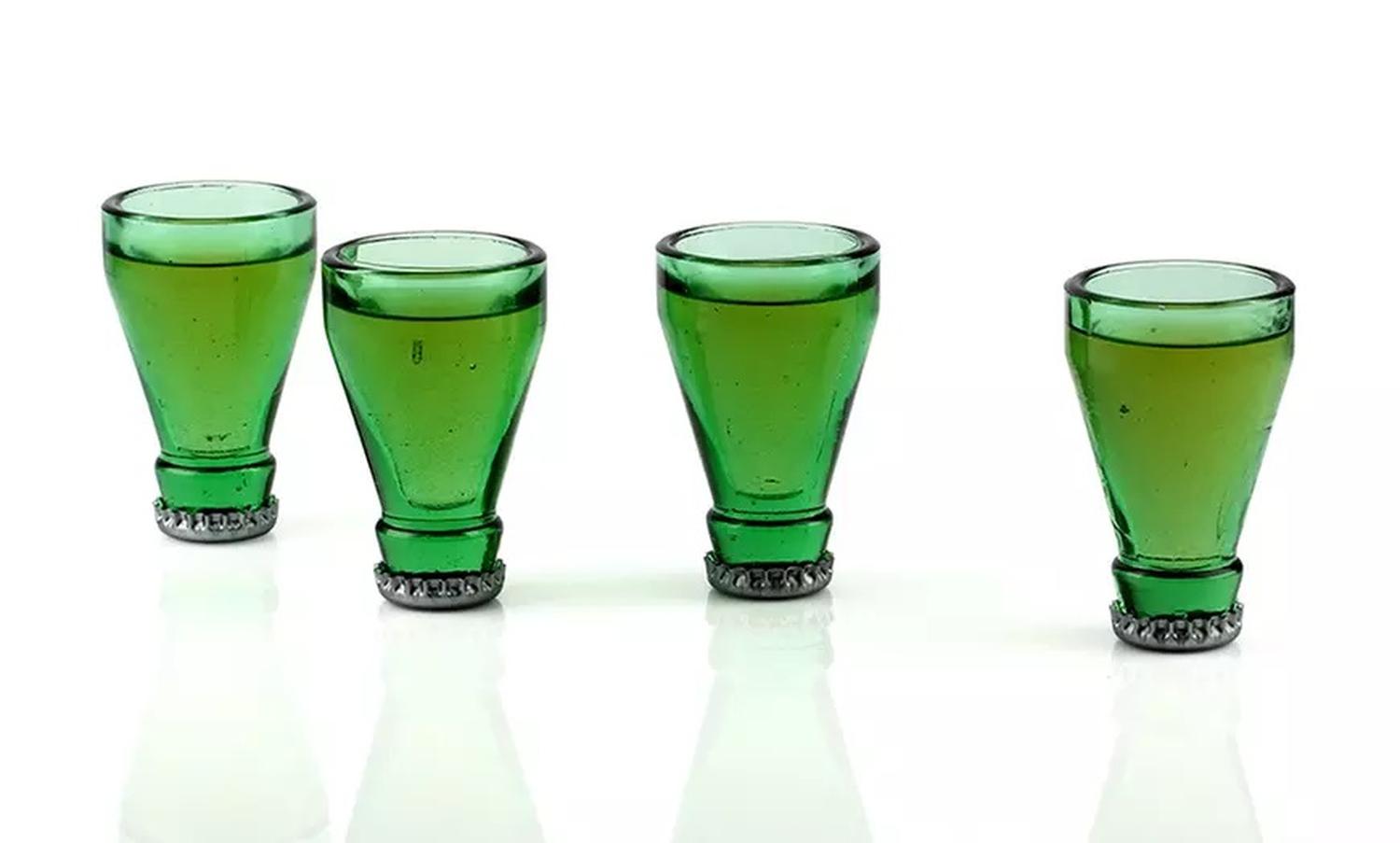 Set de 4 Vasos Chupito de Vidrio para Shots