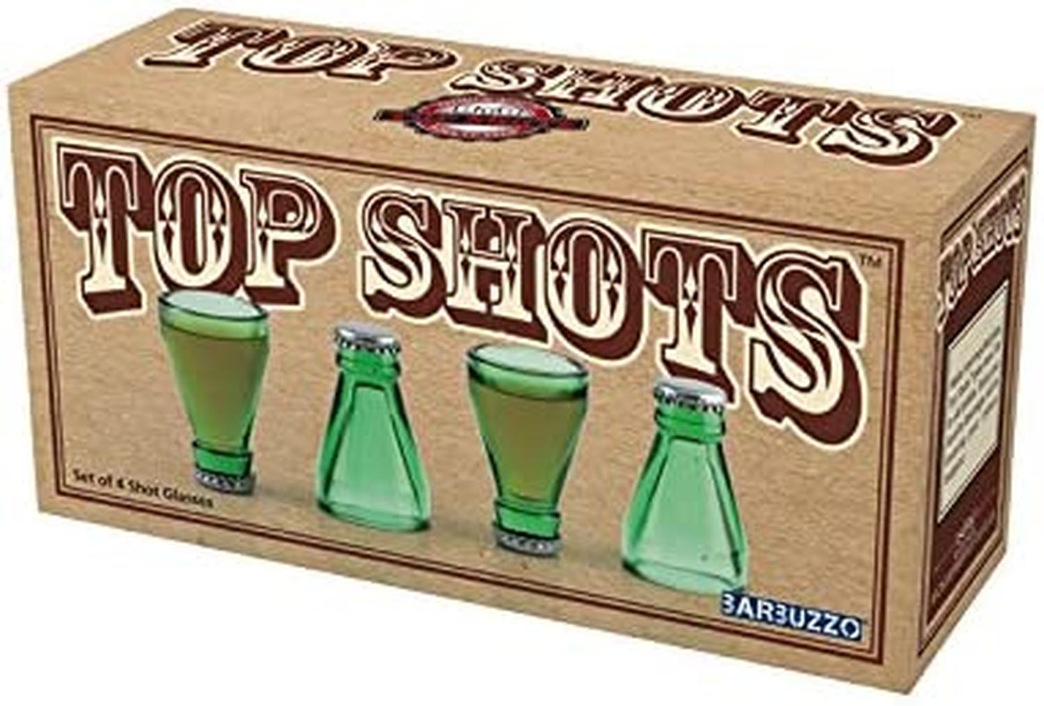 Set de 4 Vasos Chupito de Vidrio para Shots