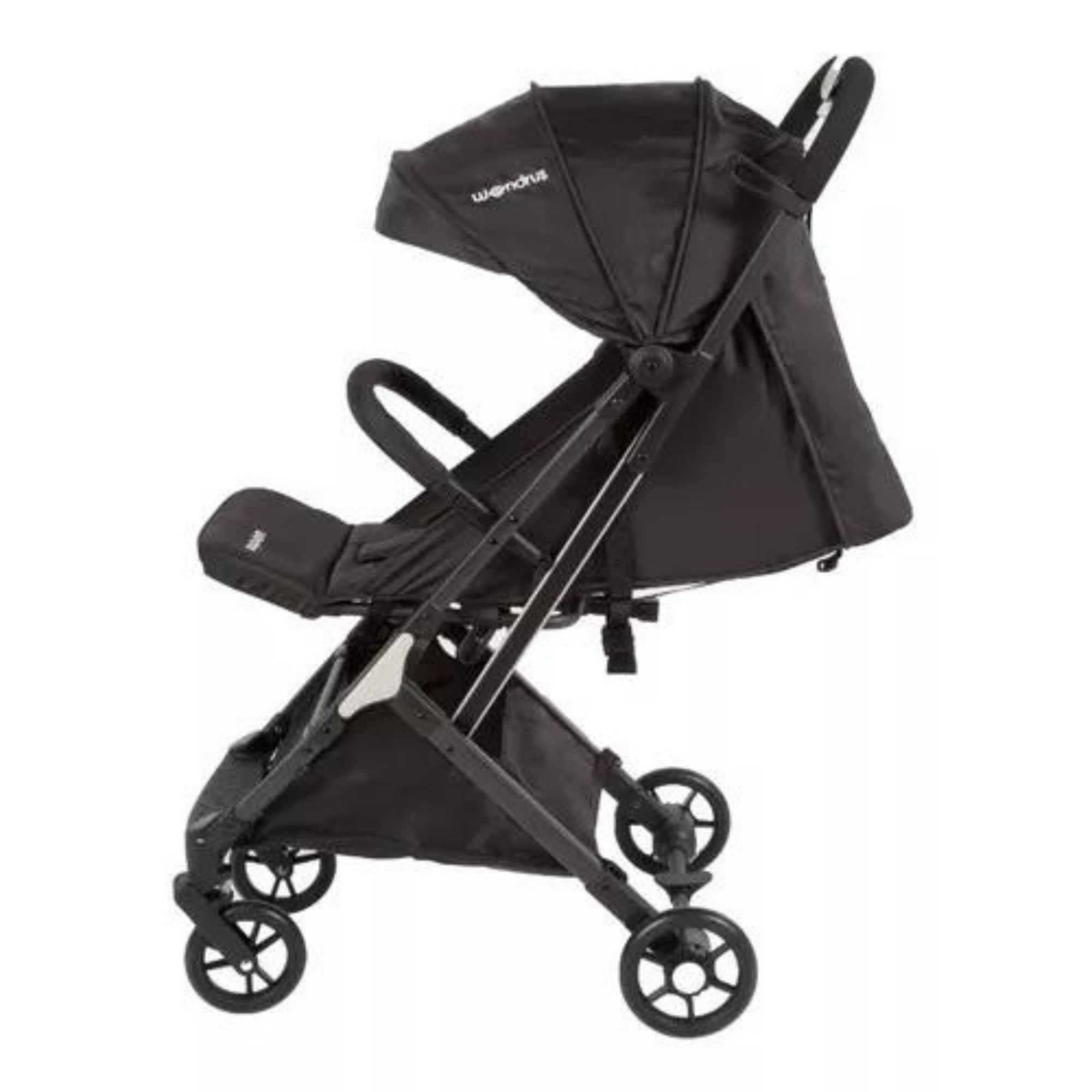 Carriola De Bebé Ultra Plegable De Paseo Negra Wondrus