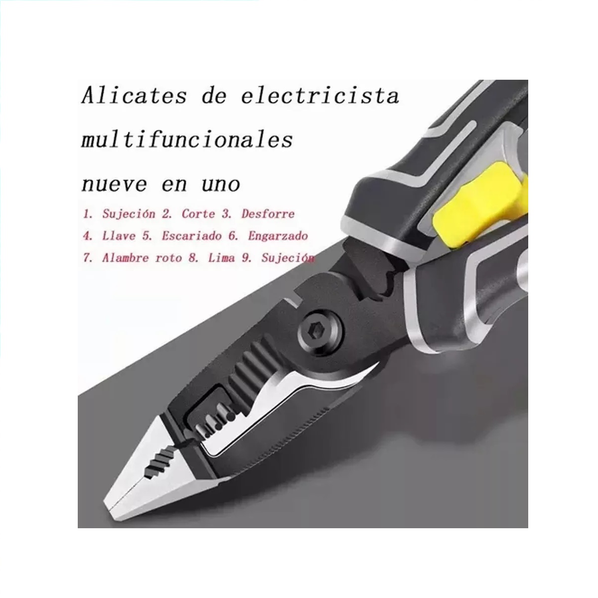 Herramienta De Reparación Alicates Multifunción Nueve En Uno