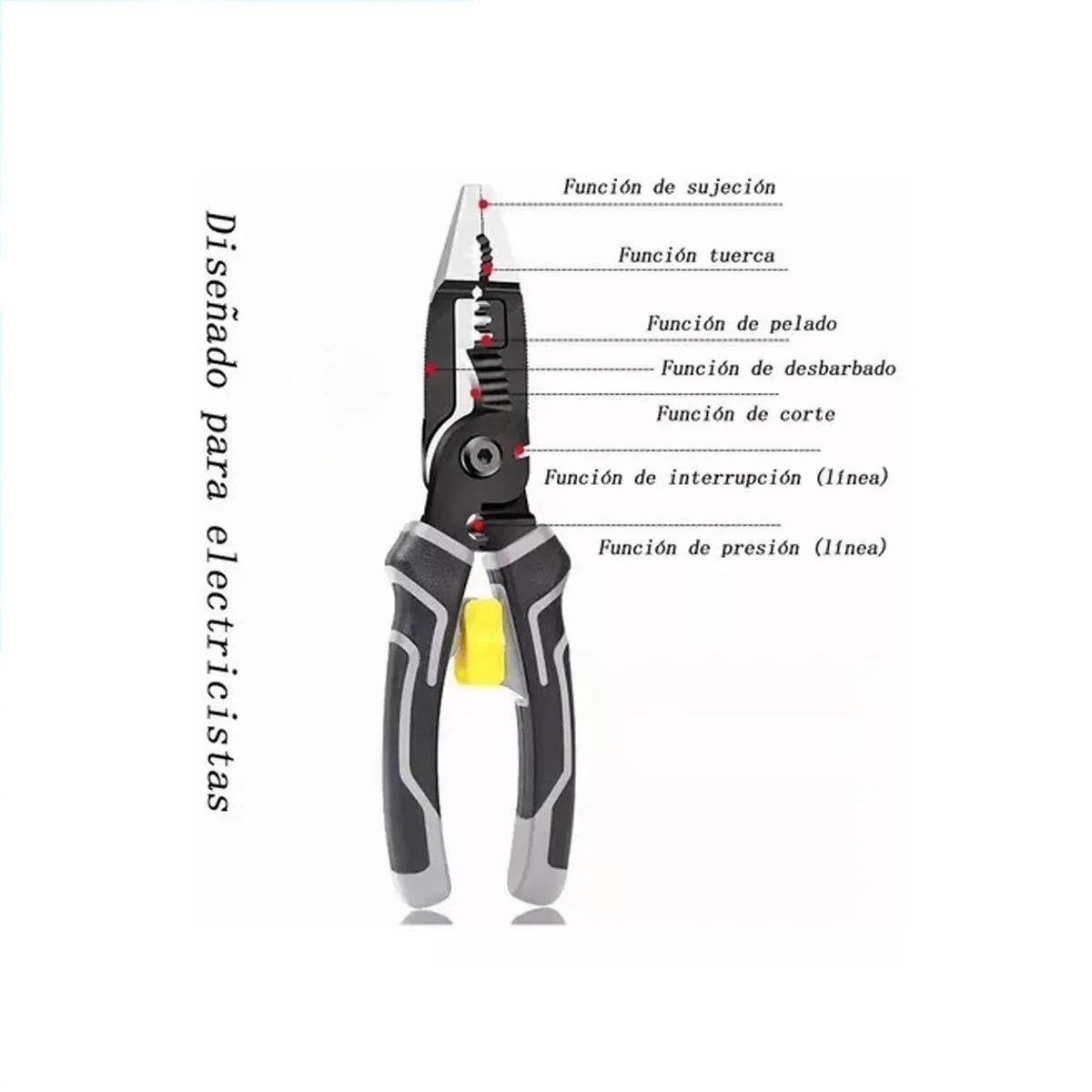 Herramienta De Reparación Alicates Multifunción Nueve En Uno
