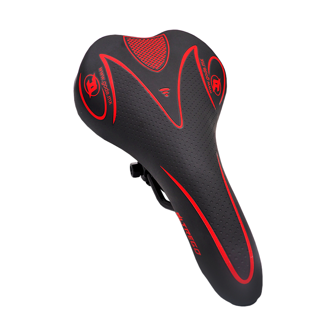 Asiento Bicicleta Ultra Confortable Mtb Sport Línea Roja