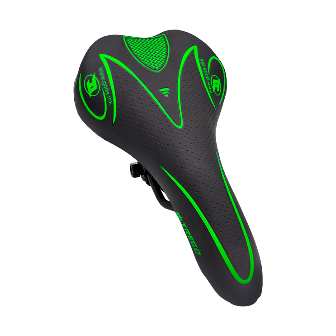 Asiento Bicicleta Ultra Confortable Mtb Sport Línea Verde