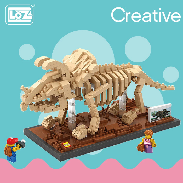 Dinosaurio Triceratop Loz Bloques Construcción Juguete Niños